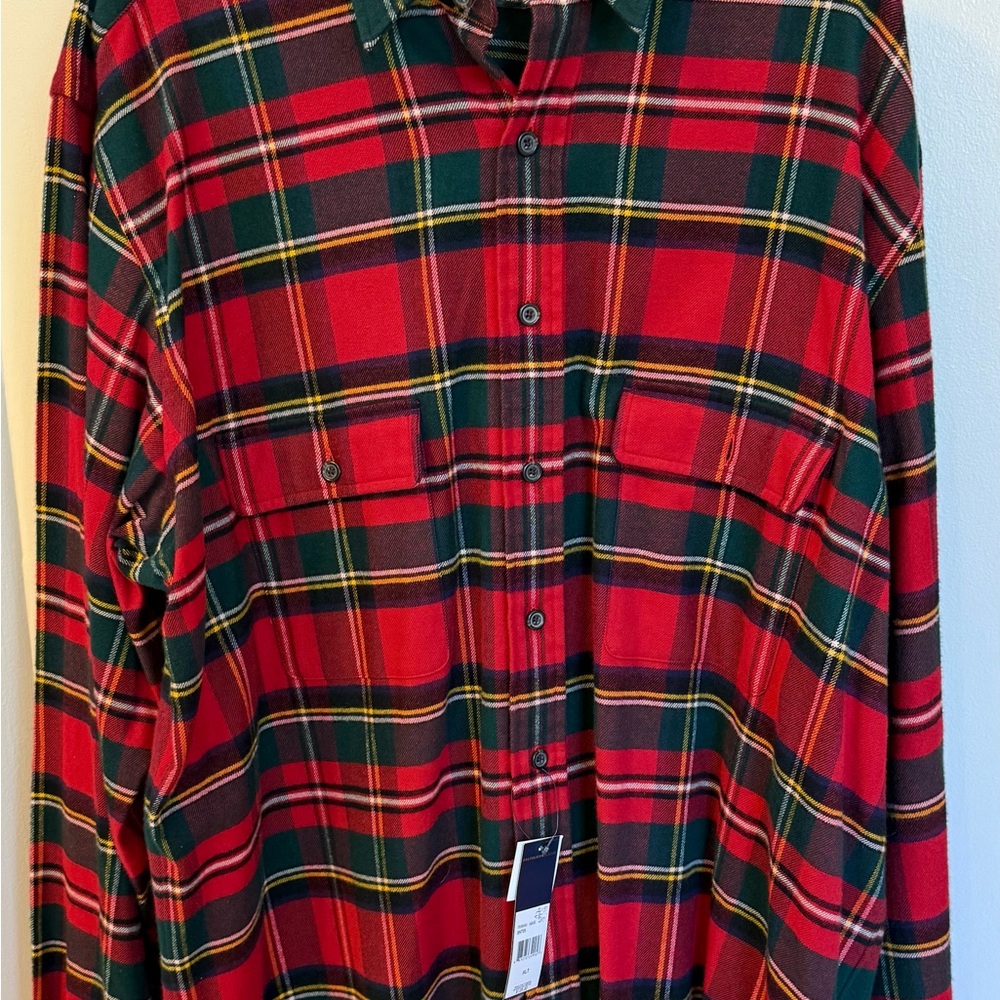 Ralph Lauren Red and Green Plaid Casual Shirt